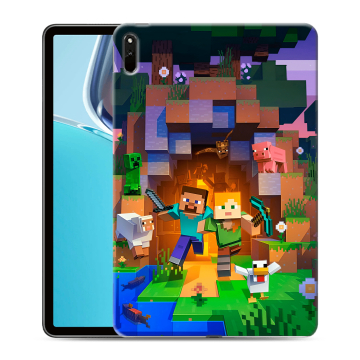 Силиконовый чехол на Huawei MatePad 11 (2021) с принтом Майнкрафт Minecraft