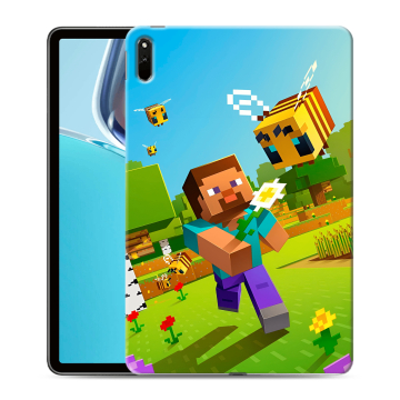 Силиконовый чехол на Huawei MatePad 11 (2021) с принтом Майнкрафт Minecraft