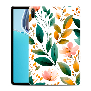 Силиконовый чехол на Huawei MatePad 11 (2021) с принтом Цветы паттерн