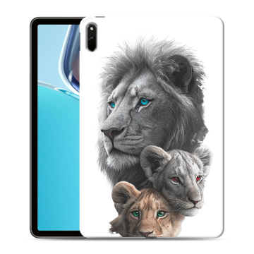 Силиконовый чехол на Huawei MatePad 11 (2021) с принтом Львы