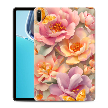 Силиконовый чехол на Huawei MatePad 11 (2021) с принтом Цветы и бабочки