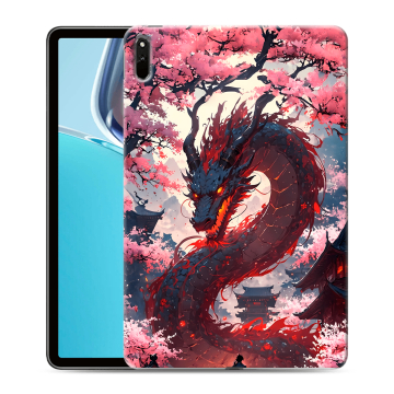 Силиконовый чехол на Huawei MatePad 11 (2021) с принтом Дракон Японский