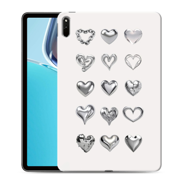 Силиконовый чехол на Huawei MatePad 11 (2021) с принтом Y2K сердечки