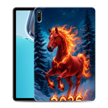 Силиконовый чехол на Huawei MatePad 11 (2021) с принтом Новый год коня