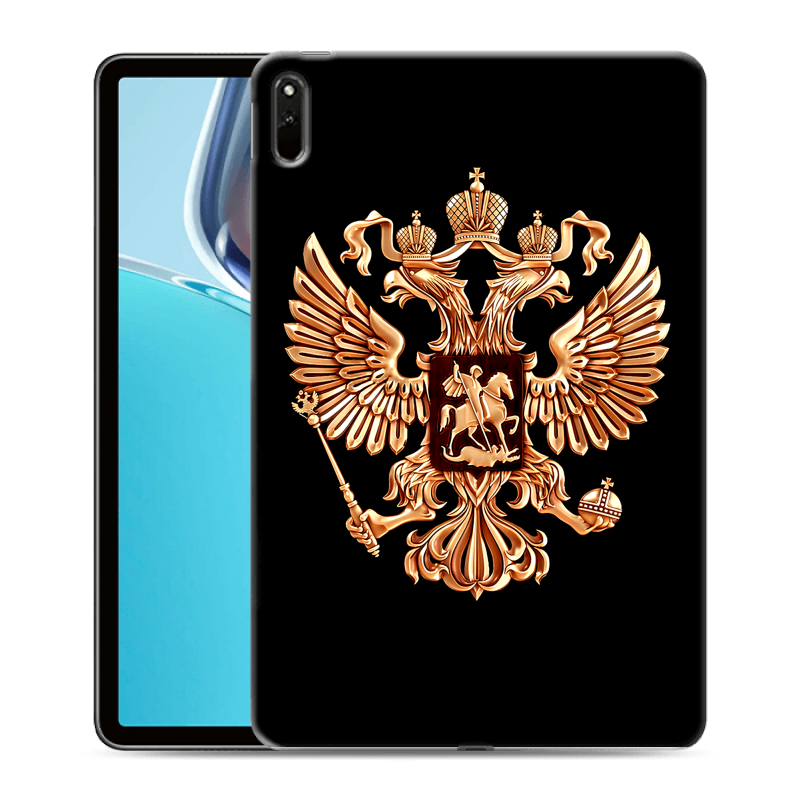 Силиконовый чехол на Huawei MatePad 11 (2021) с принтом Герб России золотой Силиконовый чехол на Huawei MatePad 11 (2021) с принтом Герб России золотой