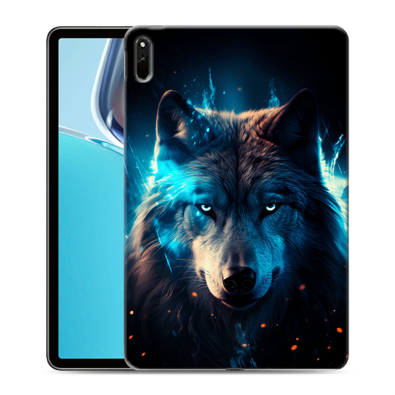 Силиконовый чехол на Huawei MatePad 11 (2021) с принтом Волк ночной Силиконовый чехол на Huawei MatePad 11 (2021) с принтом Волк ночной