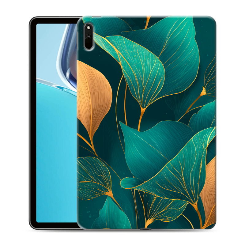 Силиконовый чехол на Huawei MatePad 11 (2021) с принтом Листья и золото Силиконовый чехол на Huawei MatePad 11 (2021) с принтом Листья и золото