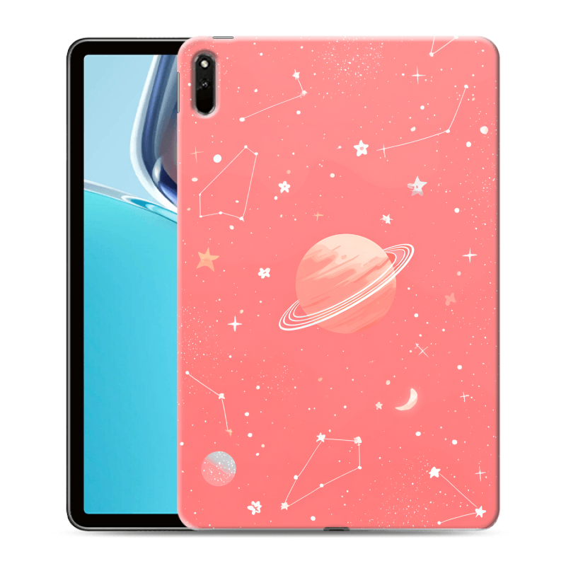 Силиконовый чехол на Huawei MatePad 11 (2021) с принтом Розовый космос Силиконовый чехол на Huawei MatePad 11 (2021) с принтом Розовый космос