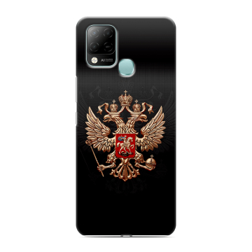Силиконовый чехол на Infinix Hot 10S с принтом Герб России