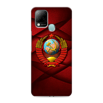 Силиконовый чехол на Infinix Hot 10S с принтом Герб СССР