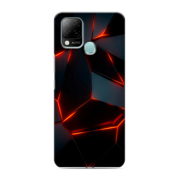 Силиконовый чехол на Infinix Hot 10S с принтом Яркие абстракции