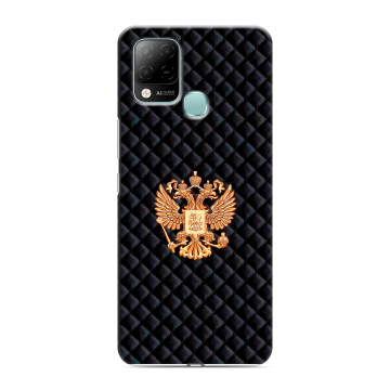 Силиконовый чехол на Infinix Hot 10S с принтом Герб России принт Силиконовый чехол на Infinix Hot 10S с принтом Герб России принт