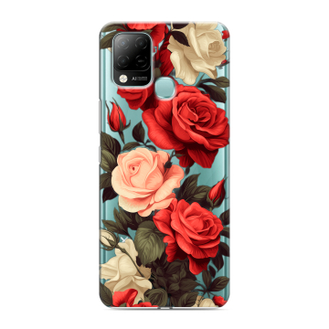 Силиконовый чехол на Infinix Hot 10S с принтом Розы