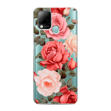 Силиконовый чехол на Infinix Hot 10S с принтом Розы