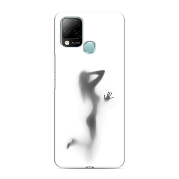 Силиконовый чехол на Infinix Hot 10S с принтом Силуэт