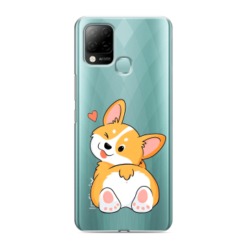 Силиконовый чехол на Infinix Hot 10S с принтом Корги