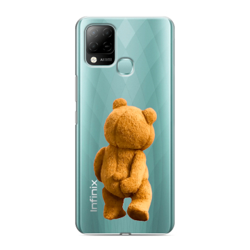 Силиконовый чехол на Infinix Hot 10S с принтом Медведь
