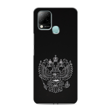 Силиконовый чехол на Infinix Hot 10S с принтом Герб России