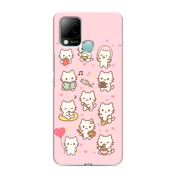 Силиконовый чехол на Infinix Hot 10S с принтом Hello Kitty Хелоу Кити
