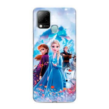Силиконовый чехол на Infinix Hot 10S с принтом Холодное сердце Frozen