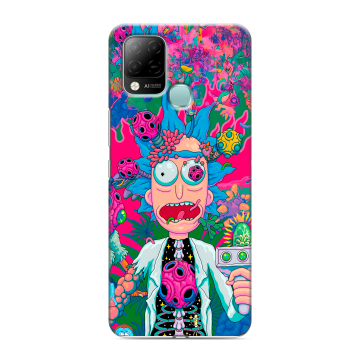 Силиконовый чехол на Infinix Hot 10S с принтом Рик и Морти Rick Morty