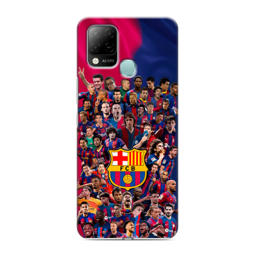 Силиконовый чехол на Infinix Hot 10S с принтом Барселона Barcelona