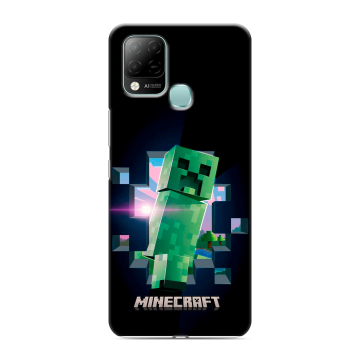 Силиконовый чехол на Infinix Hot 10S с принтом Майнкрафт Minecraft