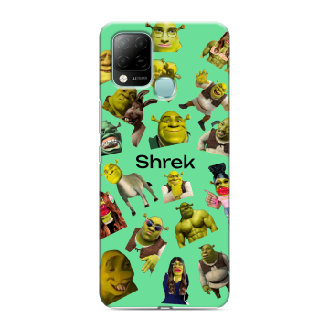 Силиконовый чехол на Infinix Hot 10S с принтом Шрек Shrek Силиконовый чехол на Infinix Hot 10S с принтом Шрек Shrek