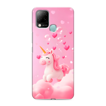 Силиконовый чехол на Infinix Hot 10S с принтом Единорог Силиконовый чехол на Infinix Hot 10S с принтом Единорог