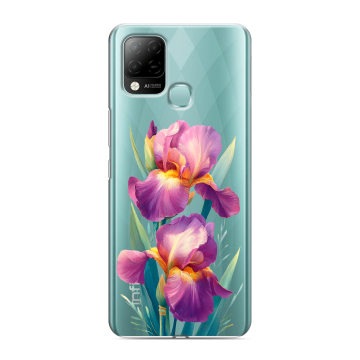 Силиконовый чехол на Infinix Hot 10S с принтом Цветы орхидеи Силиконовый чехол на Infinix Hot 10S с принтом Цветы орхидеи