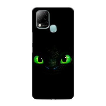 Силиконовый чехол на Infinix Hot 10S с принтом Как приручить дракона