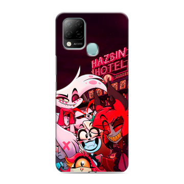 Силиконовый чехол на Infinix Hot 10S с принтом Hazbin Hotel Отель Хазбин