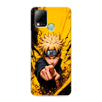 Силиконовый чехол на Infinix Hot 10S с принтом Naruto Наруто