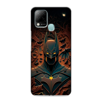 Силиконовый чехол на Infinix Hot 10S с принтом Batman Бэтмен Силиконовый чехол на Infinix Hot 10S с принтом Batman Бэтмен