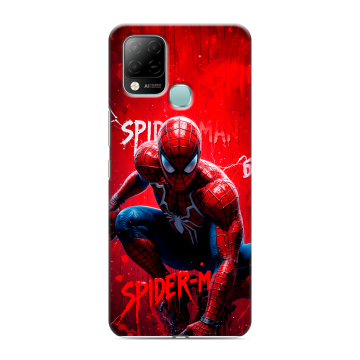 Силиконовый чехол на Infinix Hot 10S с принтом Spiderman Человек паук