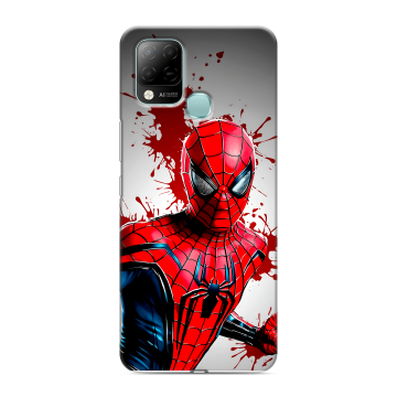 Силиконовый чехол на Infinix Hot 10S с принтом Spiderman Человек паук