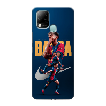 Силиконовый чехол на Infinix Hot 10S с принтом Барселона Barca Yamal 