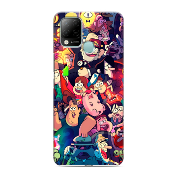 Силиконовый чехол на Infinix Hot 10S с принтом Gravity Falls Гравити Фолз