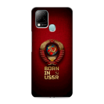 Силиконовый чехол на Infinix Hot 10S с принтом Флаг Герб СССР Силиконовый чехол на Infinix Hot 10S с принтом Флаг Герб СССР