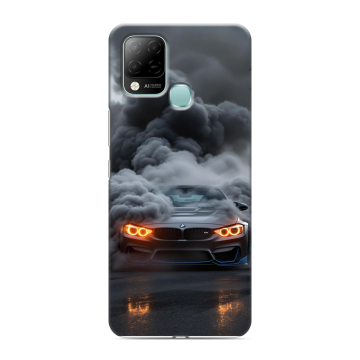 Силиконовый чехол на Infinix Hot 10S с принтом BMW БМВ