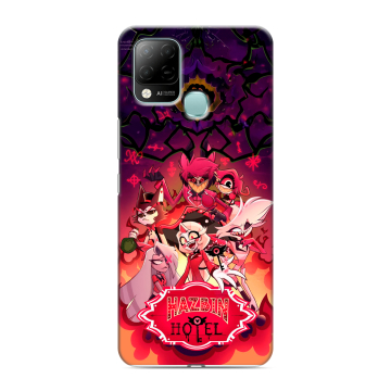 Силиконовый чехол на Infinix Hot 10S с принтом Hazbin Hotel Отель Хазбин