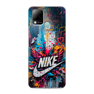 Силиконовый чехол на Infinix Hot 10S с принтом Nike Найк