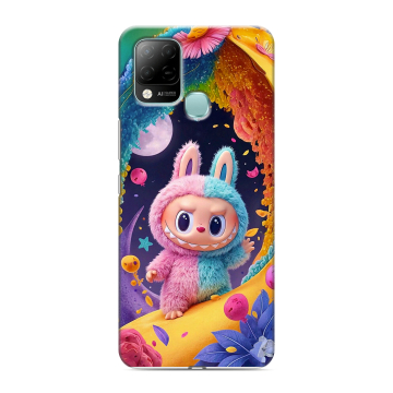 Силиконовый чехол на Infinix Hot 10S с принтом Labubu Лабубу