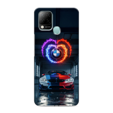 Силиконовый чехол на Infinix Hot 10S с принтом BMW БМВ