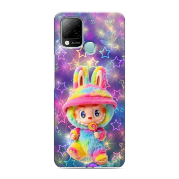 Силиконовый чехол на Infinix Hot 10S с принтом Labubu Лабубу Силиконовый чехол на Infinix Hot 10S с принтом Labubu Лабубу