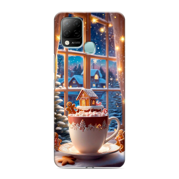 Силиконовый чехол на Infinix Hot 10S с принтом Новый год Силиконовый чехол на Infinix Hot 10S с принтом Новый год