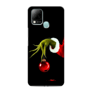 Силиконовый чехол на Infinix Hot 10S с принтом Новый год Гринч Силиконовый чехол на Infinix Hot 10S с принтом Новый год Гринч
