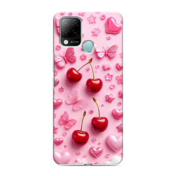 Силиконовый чехол на Infinix Hot 10S с принтом для девочек