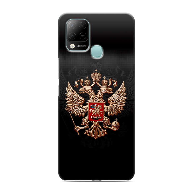 Силиконовый чехол на Infinix Hot 10S с принтом Герб России Силиконовый чехол на Infinix Hot 10S с принтом Герб России