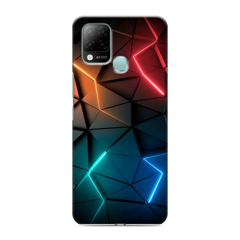 Силиконовый чехол на Infinix Hot 10S с принтом Абстракция неон Силиконовый чехол на Infinix Hot 10S с принтом Абстракция неон